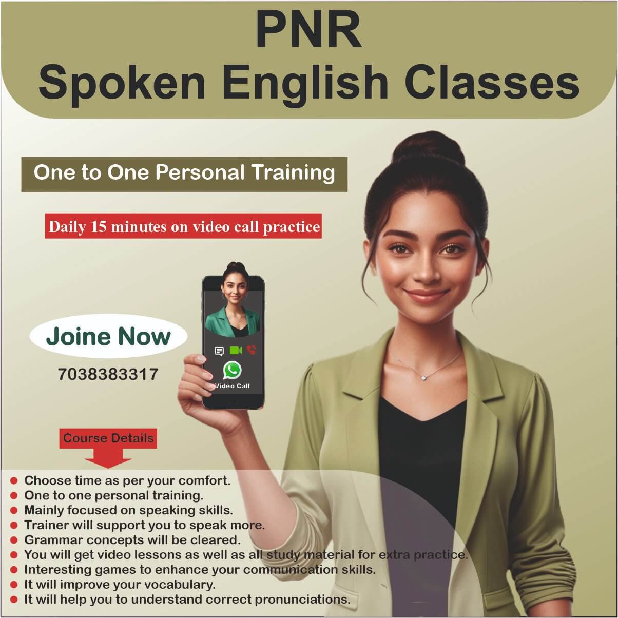 ON VIDEO CALL – SPOKEN ENGLISH CLASS